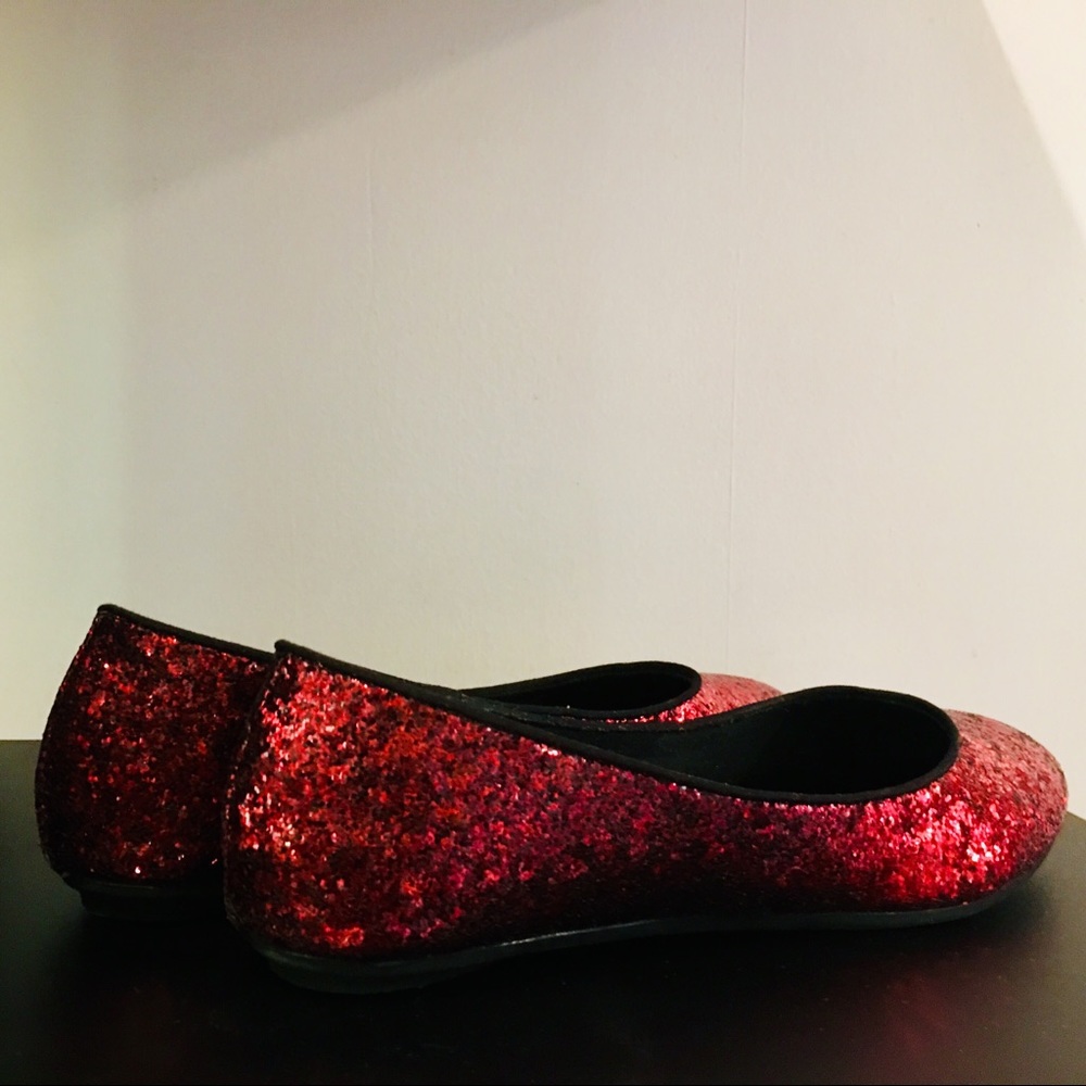Sparkly Red Flats